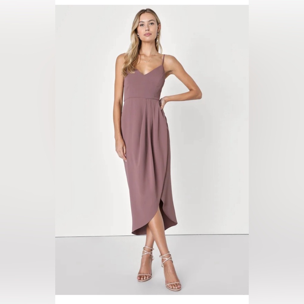 Reinette Mauve Purple Midi Dress